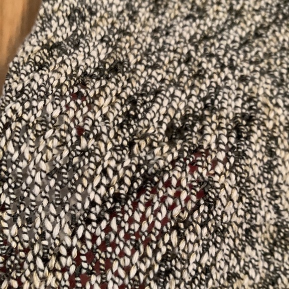 LUCKY Brand Loose Knit 3/4 Sleeve Pullover Sweater Cream and Brown Women’s M - Picture 8 of 8